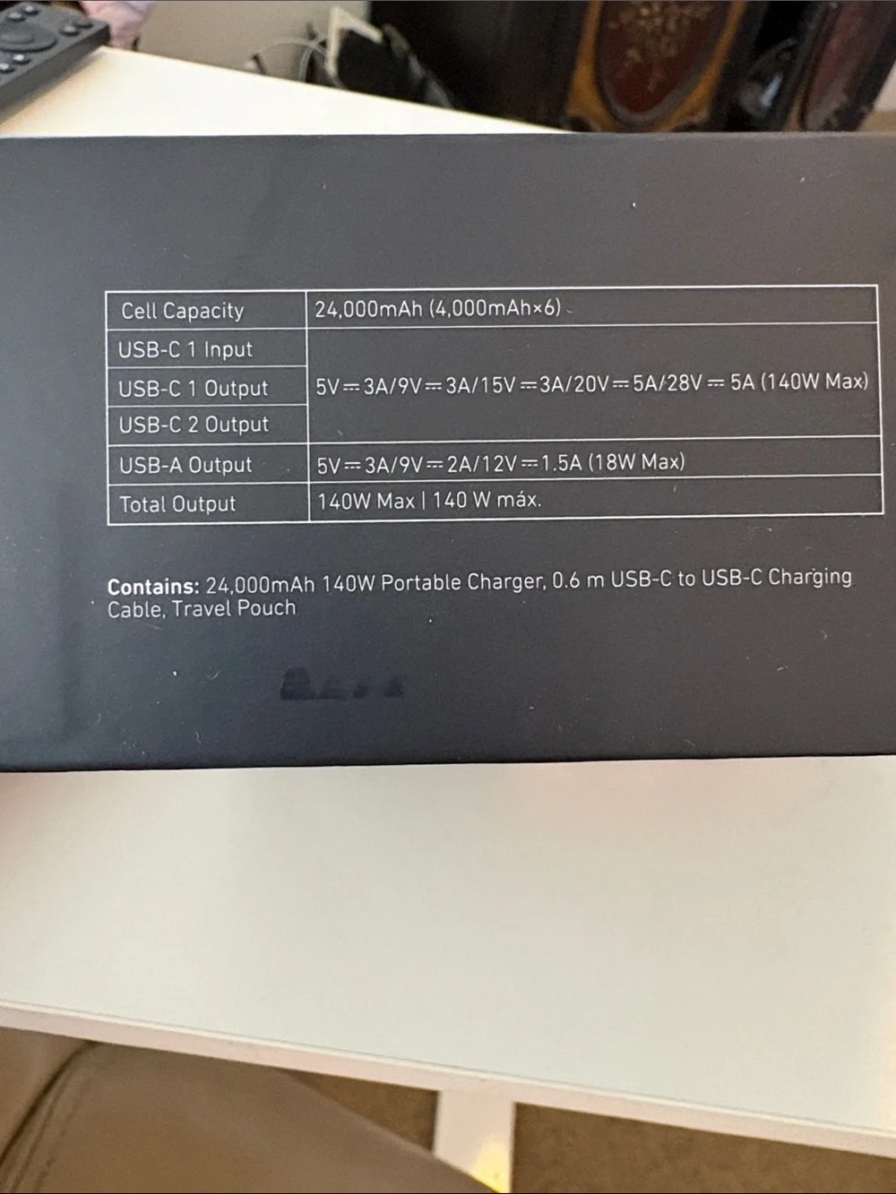 Anker 737 Power Bank - Silver and Black powercore 24k 140w output